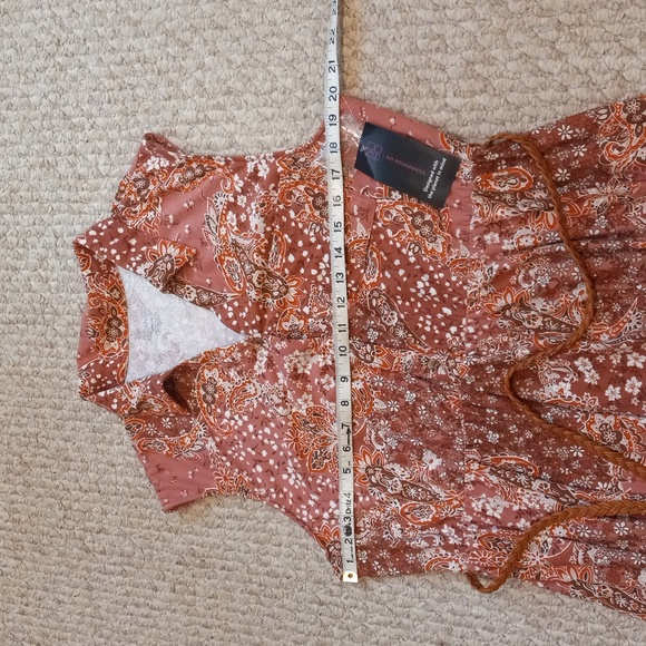 Asymmetrical Hem Flowy Dress Plus Size Floral Pastel Stretch w Belt glamour - Picture 12 of 16